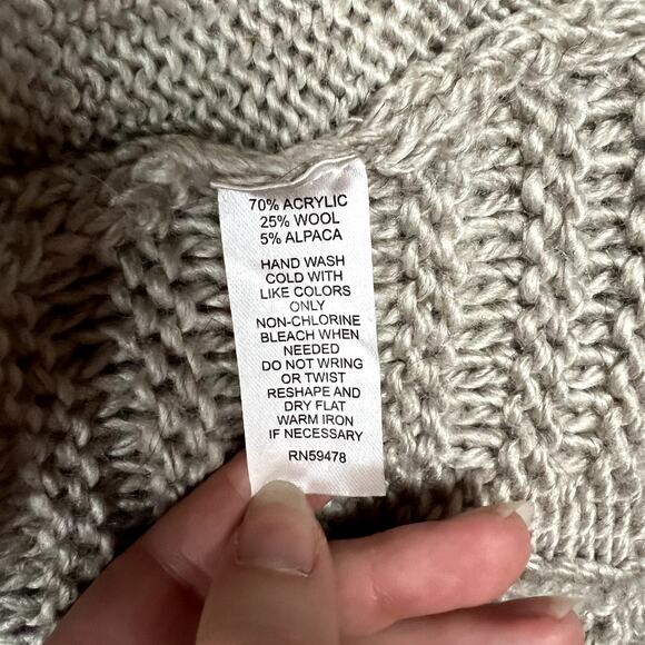 Kenar Beige Sweater Womens XL Alpaca Wool Knit Oversized Lagenlook Boho - Picture 8 of 8